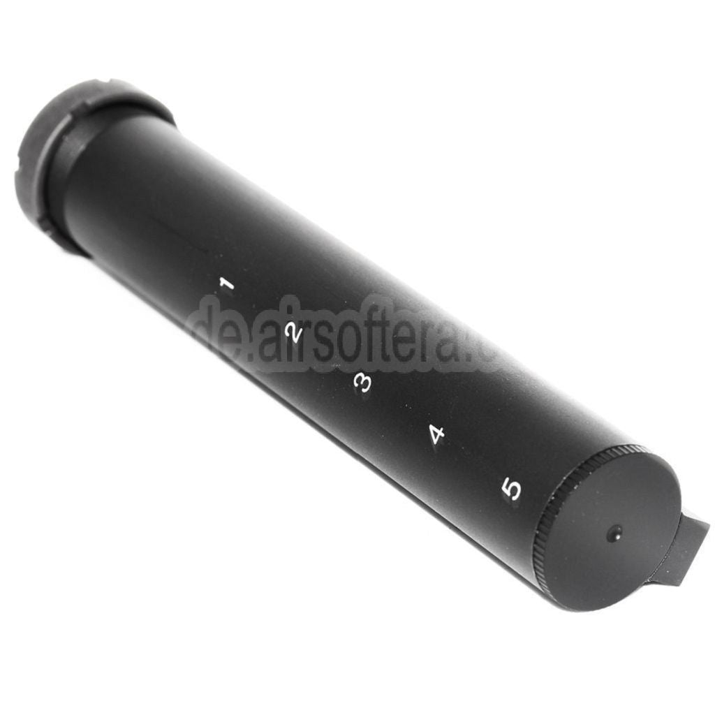 5KU 5-Positions Schaft Pufferrohr Geeignet für M4 M16 Serie AEG Gewehre Airsoft Schwarz