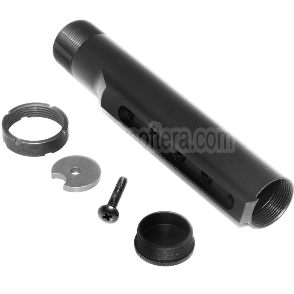 5KU 5-Positions Schaft Pufferrohr Geeignet für M4 M16 Serie AEG Gewehre Airsoft Schwarz