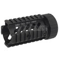 Golden Eagle 4-Seiten 8-Steckplatz Schiene Kurz Typ Stubby Free Float RIS Handschutz Schienen System geeignet für M4 M16 Serie AEG Gewehre Airsoft Schwarz