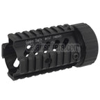 Golden Eagle 4-Seiten 8-Steckplatz Schiene Kurz Typ Stubby Free Float RIS Handschutz Schienen System geeignet für M4 M16 Serie AEG Gewehre Airsoft Schwarz