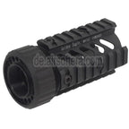 Golden Eagle 4-Seiten 8-Steckplatz Schiene Kurz Typ Stubby Free Float RIS Handschutz Schienen System geeignet für M4 M16 Serie AEG Gewehre Airsoft Schwarz