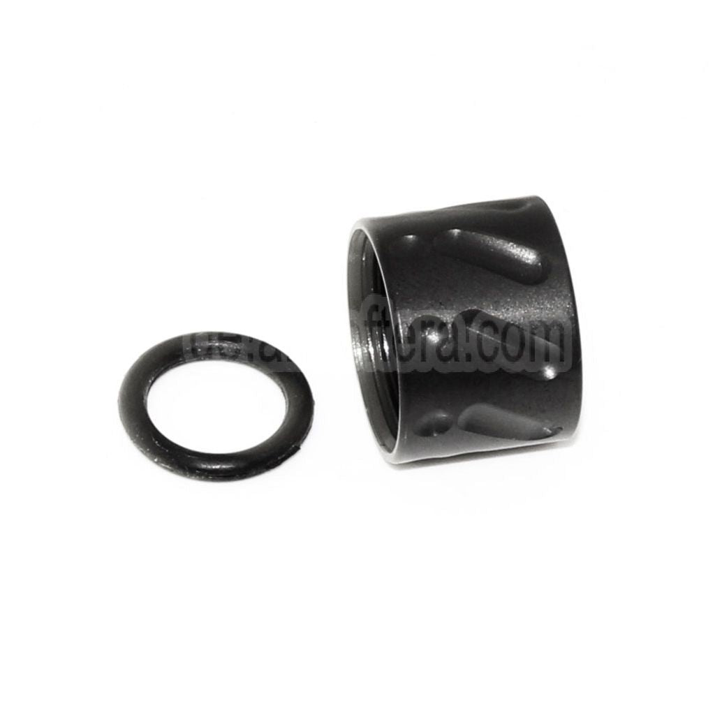 5KU Knurled Laufgewinde Schutzabdeckung -14mm CCW gegen den Uhrzeigersinn Geeignet für Tokyo Marui G17 GBB Pistolen Airsoft