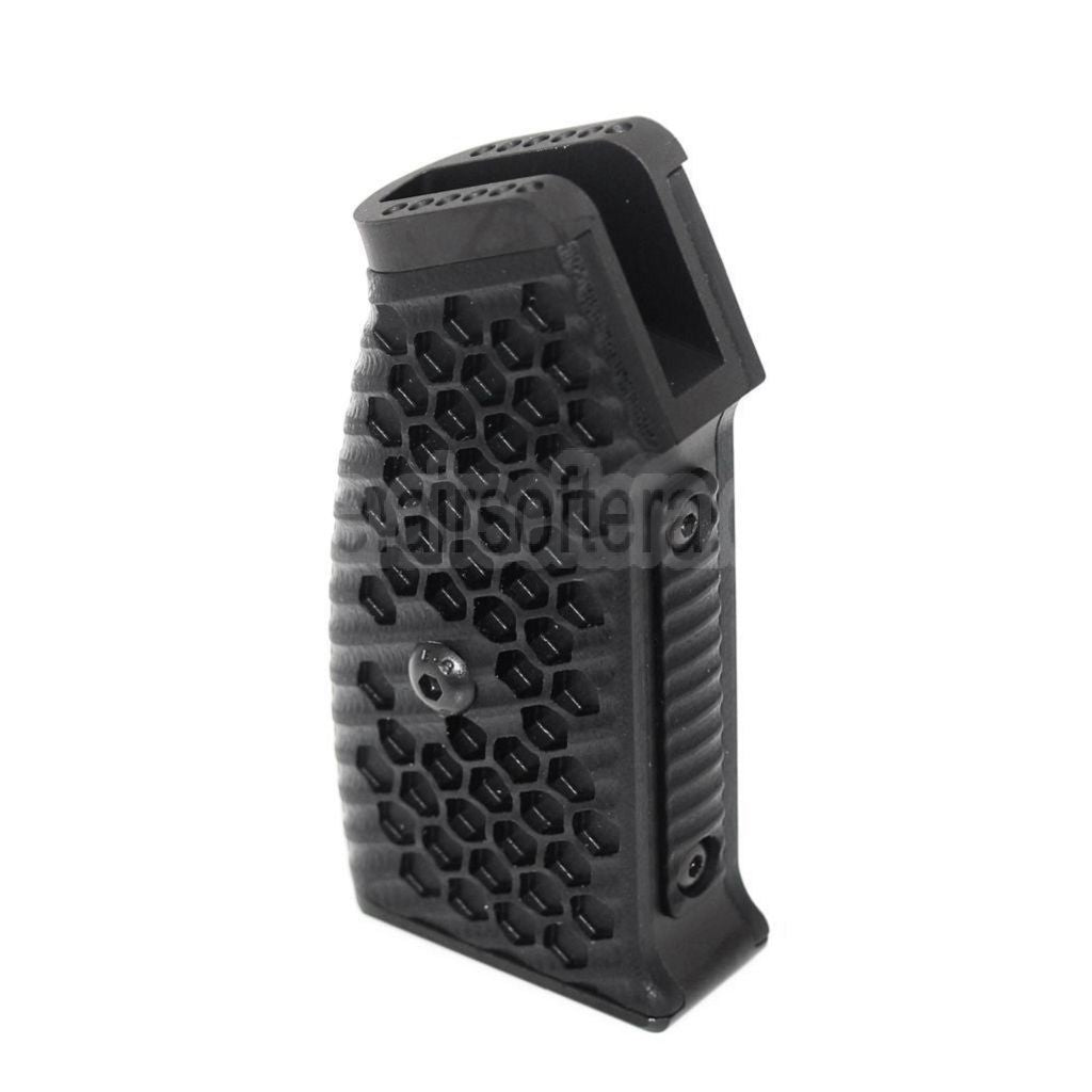 5KU Austauschbarer, kompletter modularer Pistolengriffsatz (Knurly) geeignet für M4 M16 Serie GBB Gewehre Airsoft Schwarz