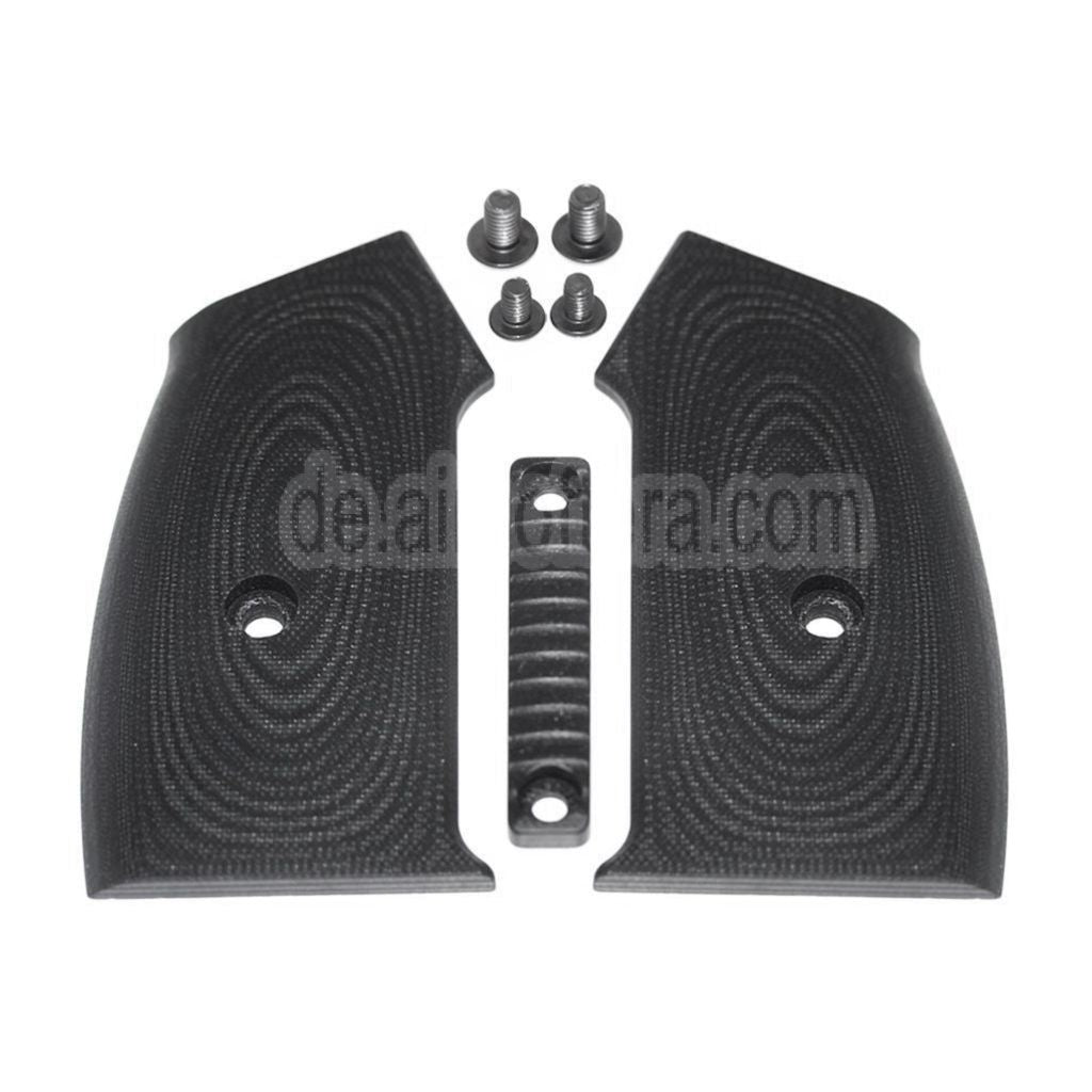 5KU Austauschbarer, kompletter modularer Pistolengriffsatz (Knurly) geeignet für M4 M16 Serie GBB Gewehre Airsoft Schwarz