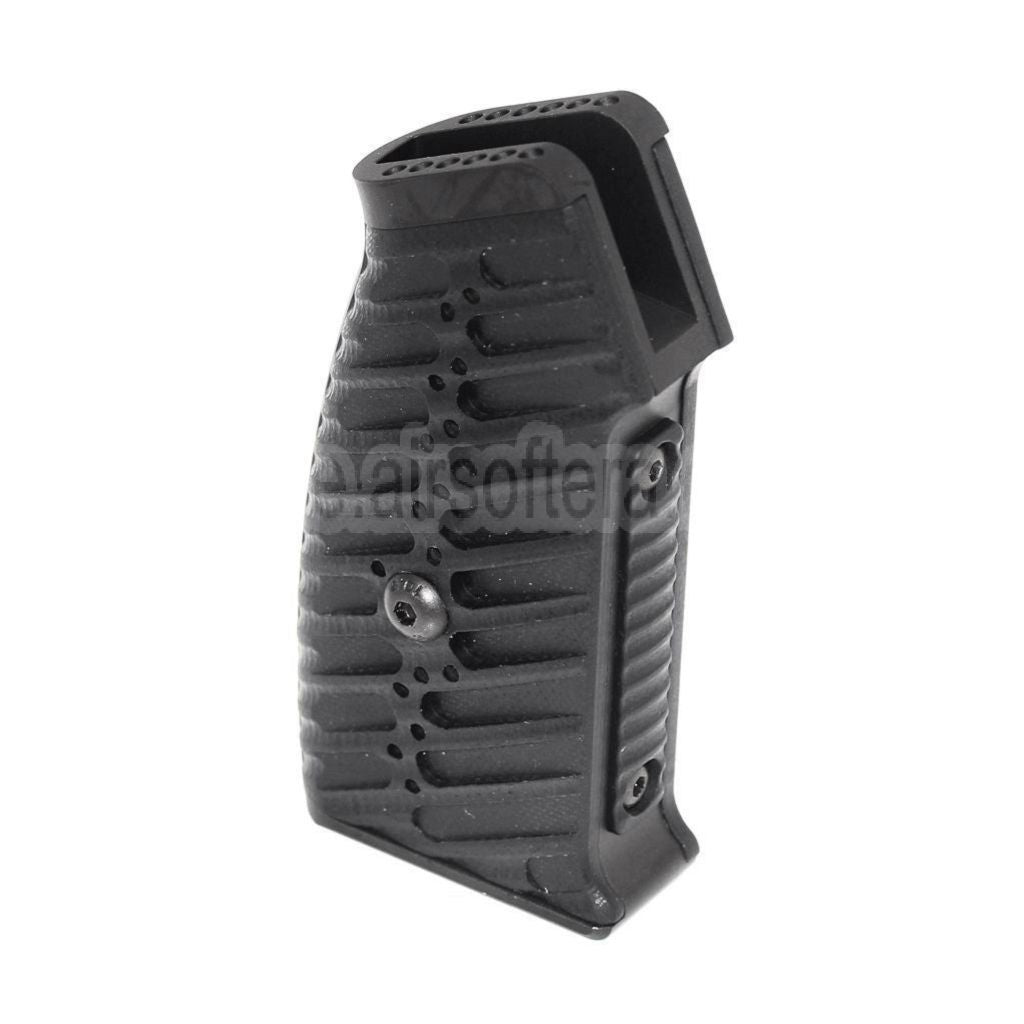 5KU Austauschbarer, kompletter modularer Pistolengriffsatz (Knurly) geeignet für M4 M16 Serie GBB Gewehre Airsoft Schwarz