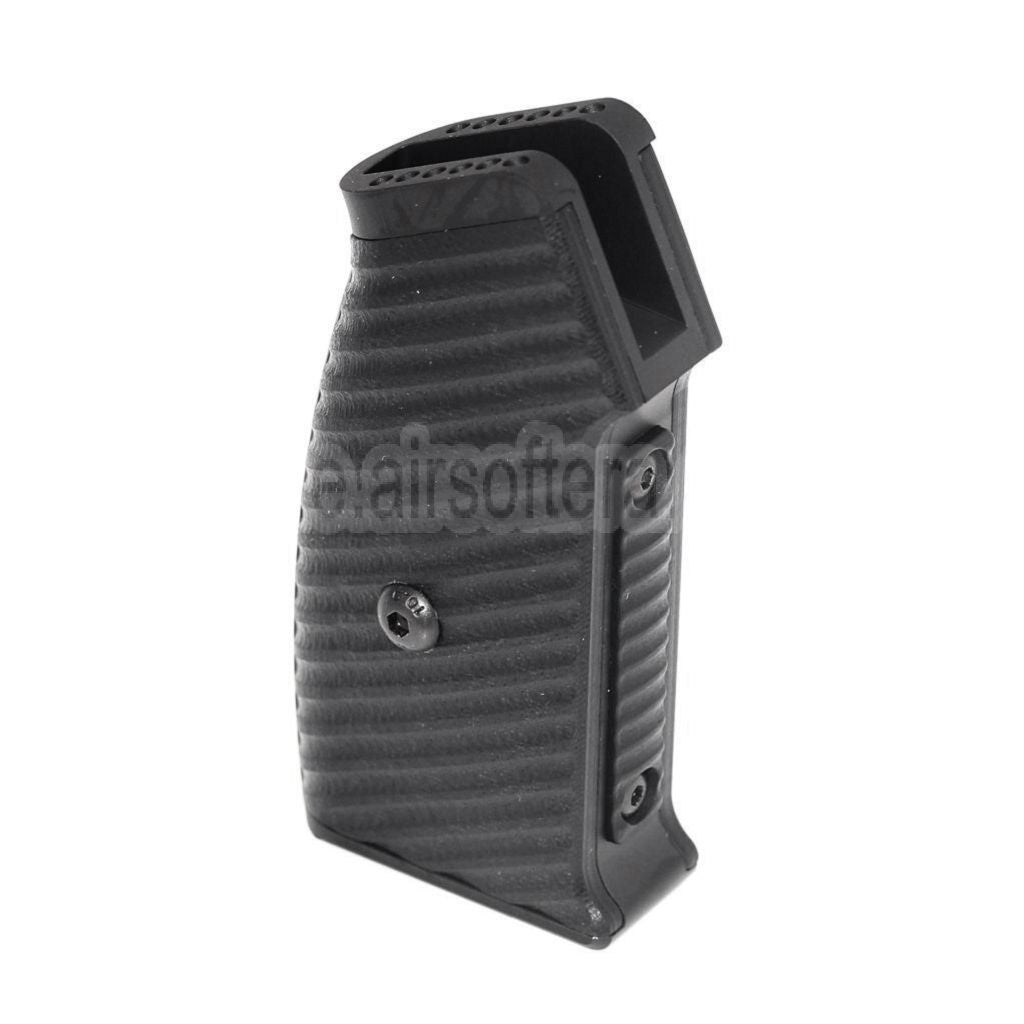 5KU Austauschbarer, kompletter modularer Pistolengriffsatz (Knurly) geeignet für M4 M16 Serie GBB Gewehre Airsoft Schwarz