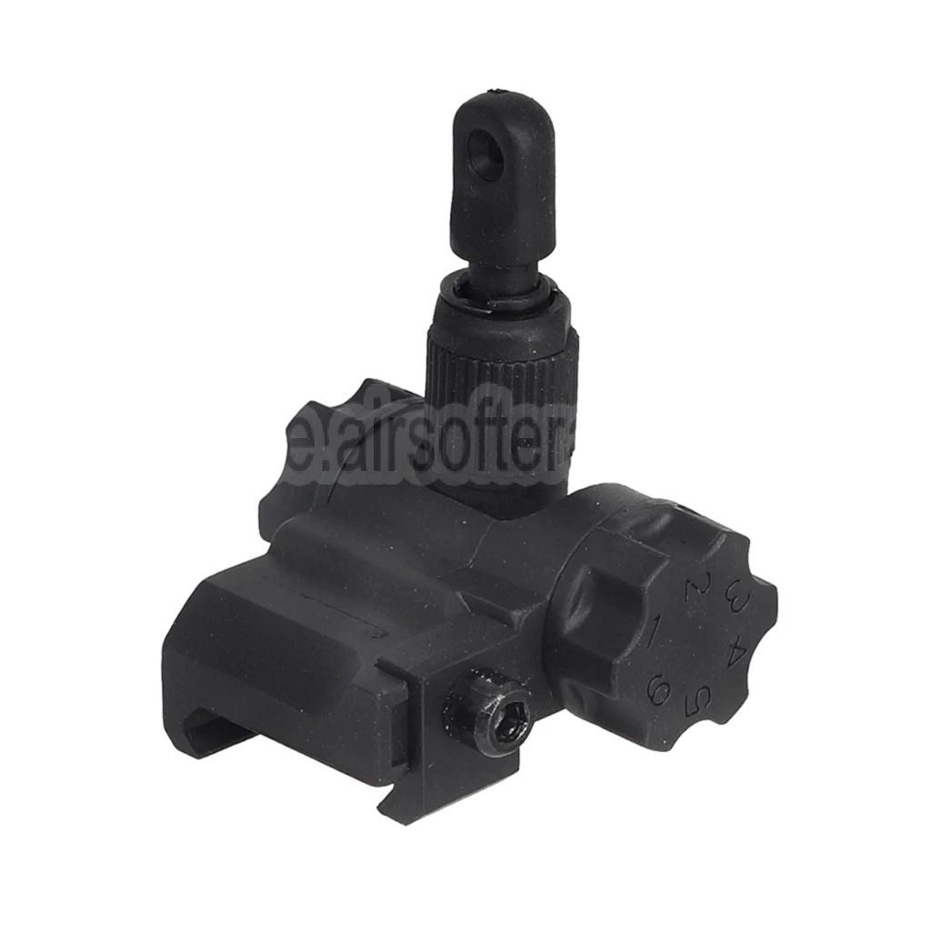 AirsoftEra Plastik SCAR Kimme Geeignet für 20mm Picatinny Schiene Gewehre
