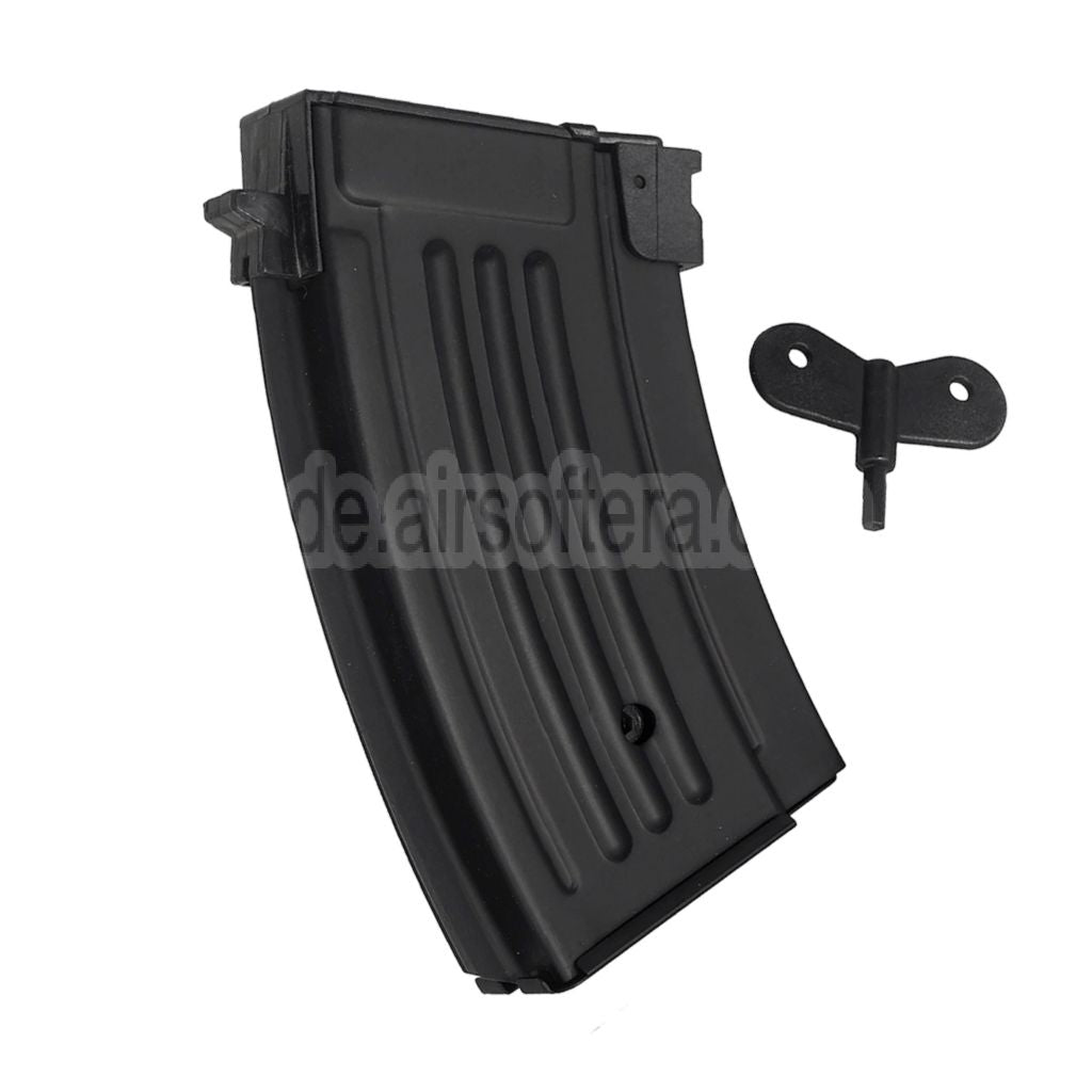 AirsoftEra 250rd AK Beta Hi-Cap Magazin Geeignet für AK Serie AEG Gewehre Schwarz