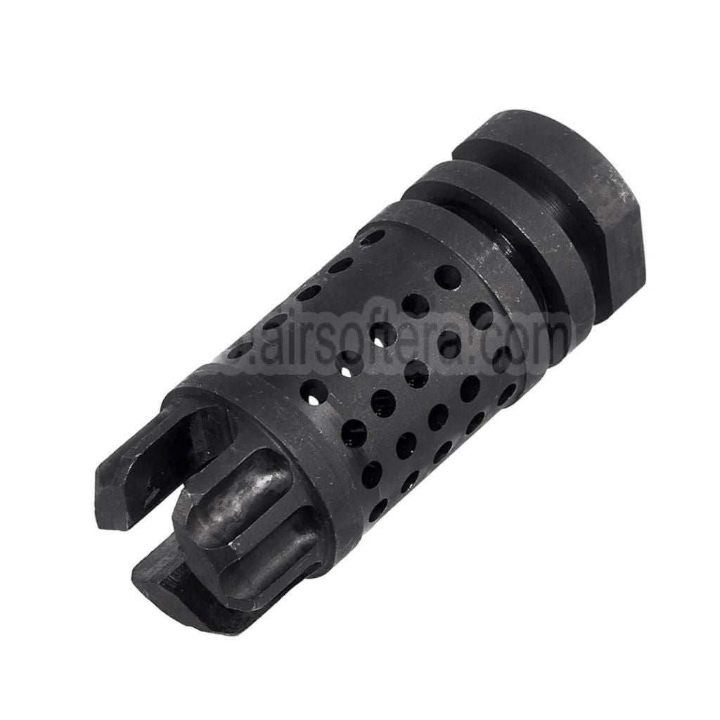 5KU M4SD II Mündungsfeuerdämpfer Geeignet für -14mm CCW Gegen den Uhrzeigersinn Lauf Gewehre Airsoft Schwarz