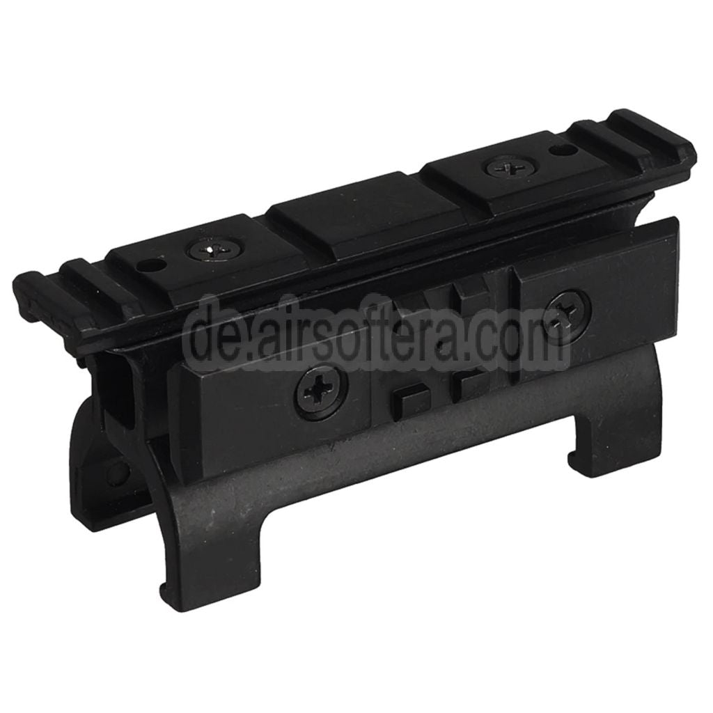 AirsoftEra 20mm Obere und Seitliche Schiene Montagebasis Geeignet für MP5 Serie AEG GBB Gewehre Airsoft Schwarz