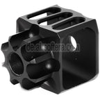 5KU CNC Aluminium LAF-28 Stil Mündungsbremse Mündungsfeuerdämpfer Geeignet für -14mm CCW Gegen den Uhrzeigersinn Lauf Gewehre Airsoft Schwarz