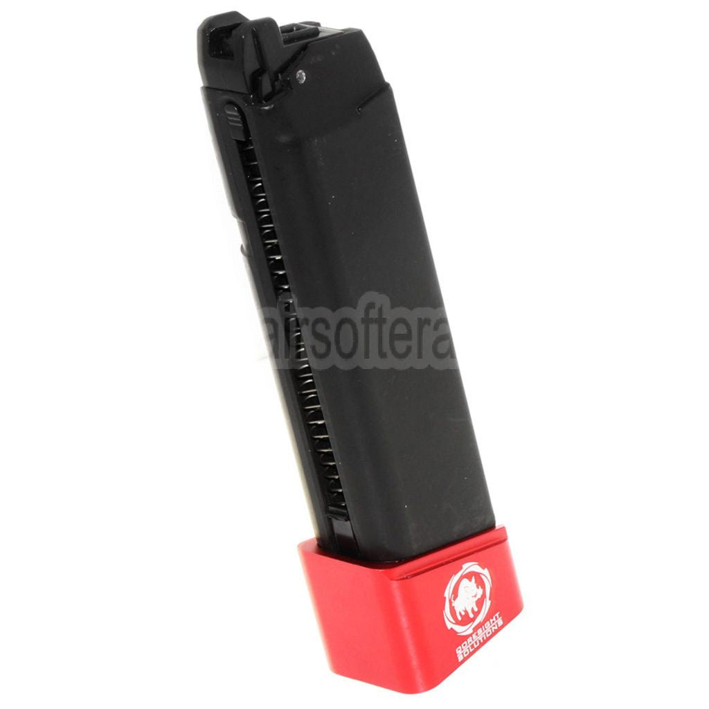 DOUBLE BELL 24rd Co2 Magazin Geeignet für G17 G18C G-Serie GBB Pistolen Airsoft Schwarz/Rot