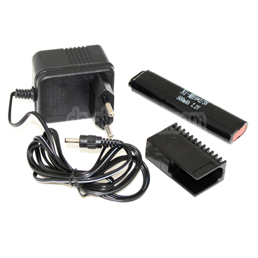 CYMA 7.2V 500mAh Ni-MH Batterie und 220V EU Stecker Ladegerät Geeignet für CYMA AEP Serie AEG Airsoft