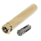 5KU 213mm SOCOM762 RC Schalldämpfer mit Mündungsfeuerdämpfer Geeignet für -14mm CCW Gegen den Uhrzeigersinn Lauf Gewehre Airsoft