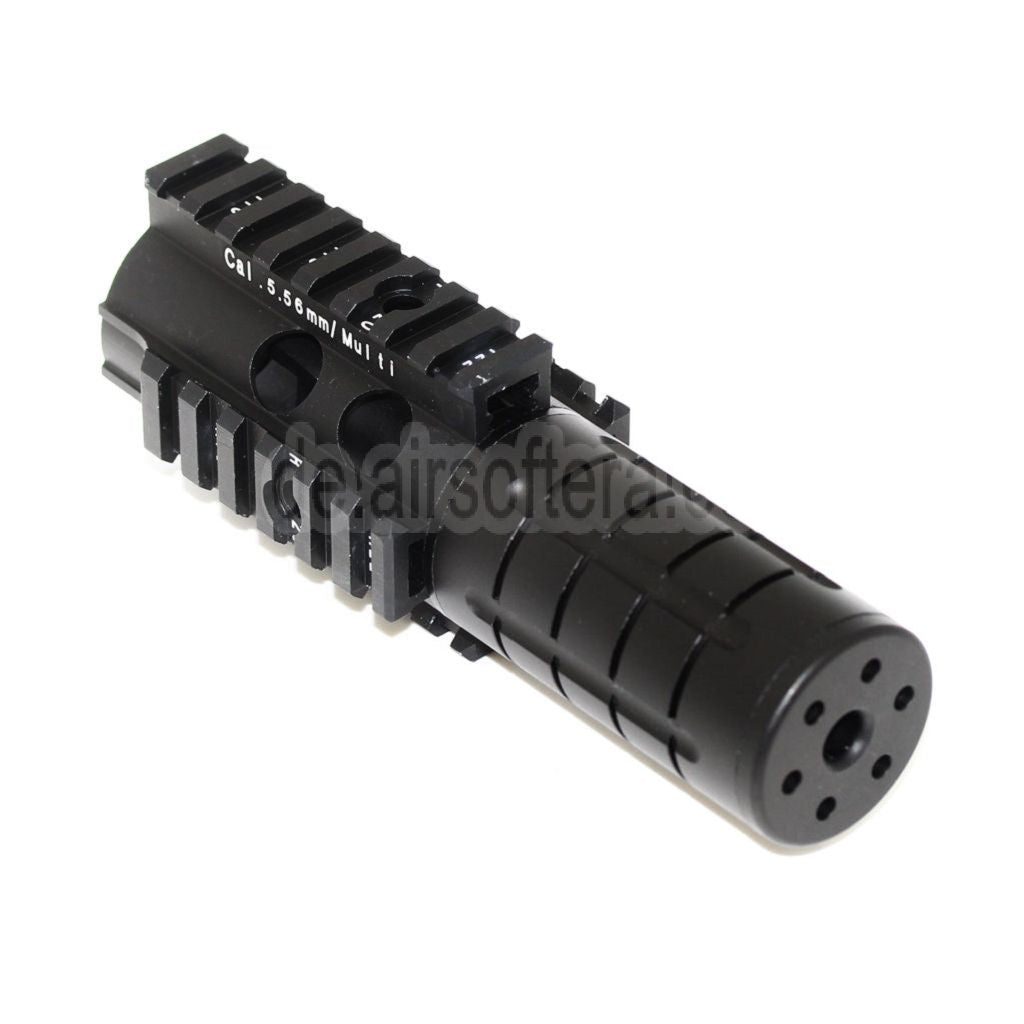 5KU Mini Patriot vordere Kit Handschutz Schienen System Geeignet für WA M4 M16 Serie GBB Gewehre Airsoft Schwarz