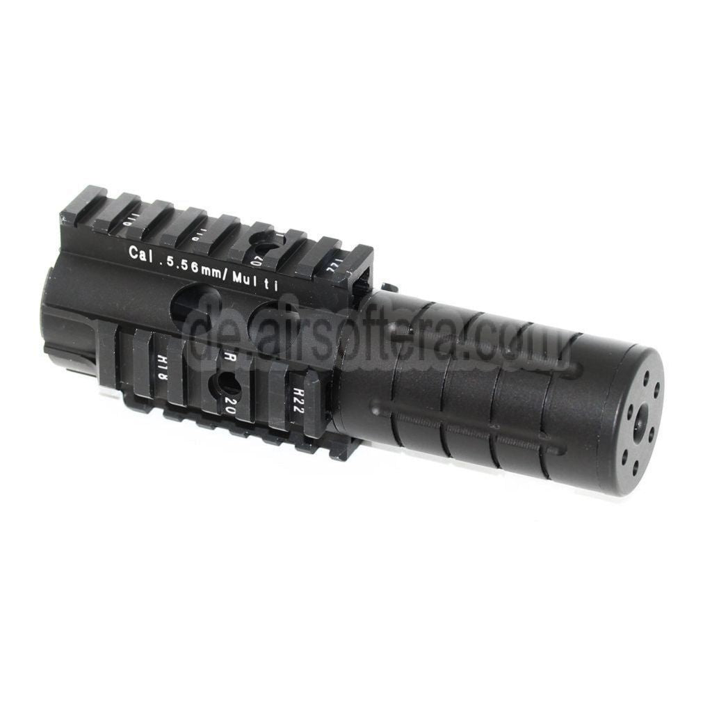 5KU Mini Patriot vordere Kit Handschutz Schienen System Geeignet für WA M4 M16 Serie GBB Gewehre Airsoft Schwarz