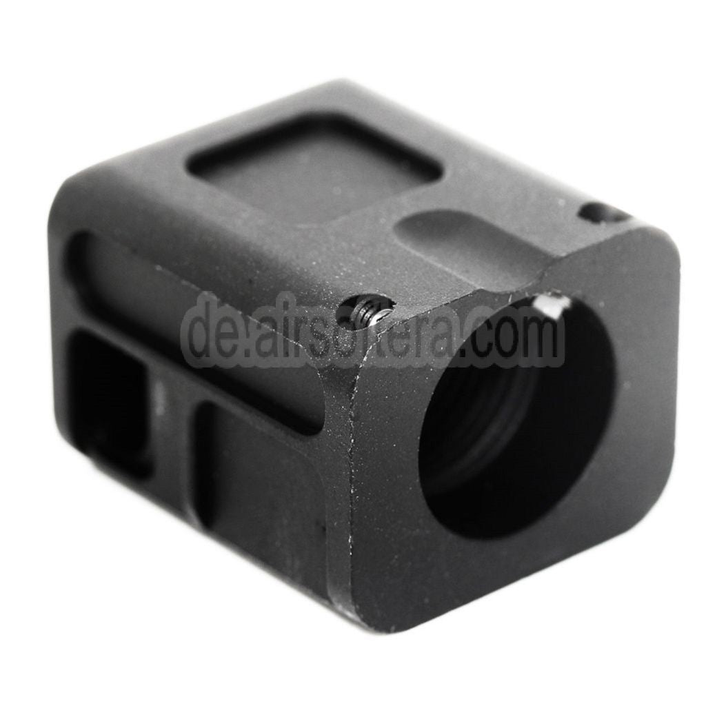 5KU SPARC-L Kompensator -14mm CCW gegen den Uhrzeigersinn Geeignet für Tokyo Marui G17 G18C GBB Pistolen Airsoft Schwarz