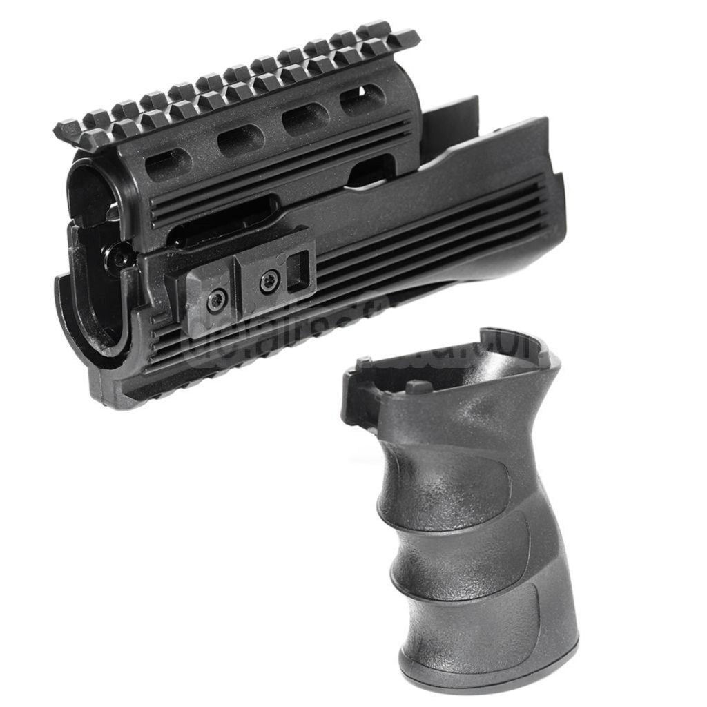 CYMA Oberes unteres Handschutzschienensystem Pistolengriffset Geeignet für AK47 Serie AEG Gewehre Airsoft
