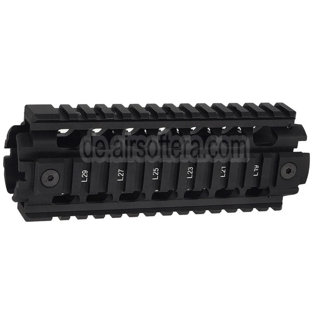 PTS Ergo Z Handschutz Schienen System geeignet für M4 M16 Serie AEG Gewehre Airsoft Schwarz