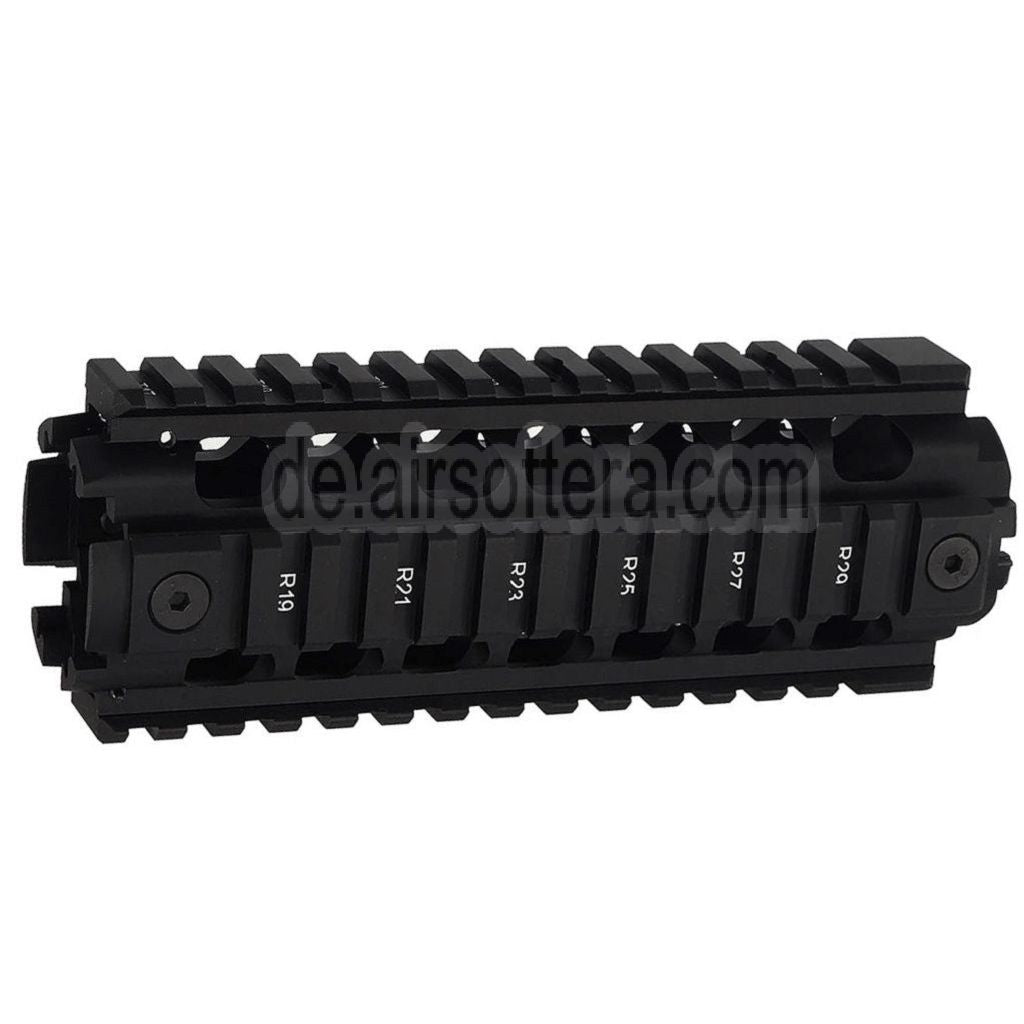PTS Ergo Z Handschutz Schienen System geeignet für M4 M16 Serie AEG Gewehre Airsoft Schwarz