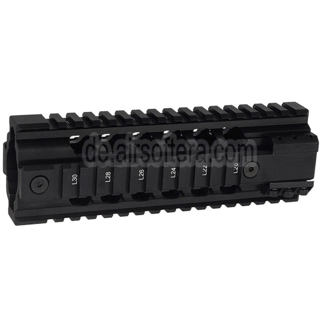 PTS Ergo Z Free Float Handschutz Schienen System geeignet für M4 M16 Serie AEG Gewehre Airsoft Schwarz