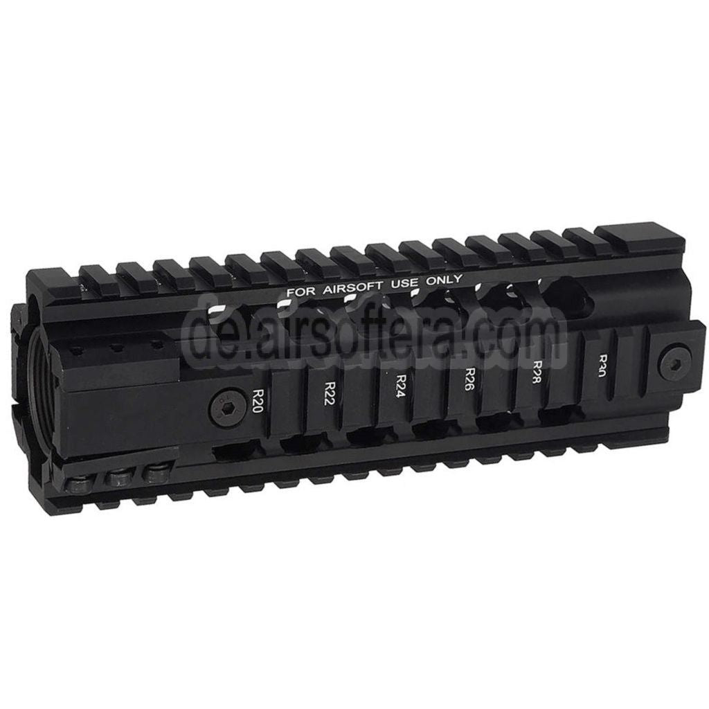 PTS Ergo Z Free Float Handschutz Schienen System geeignet für M4 M16 Serie AEG Gewehre Airsoft Schwarz