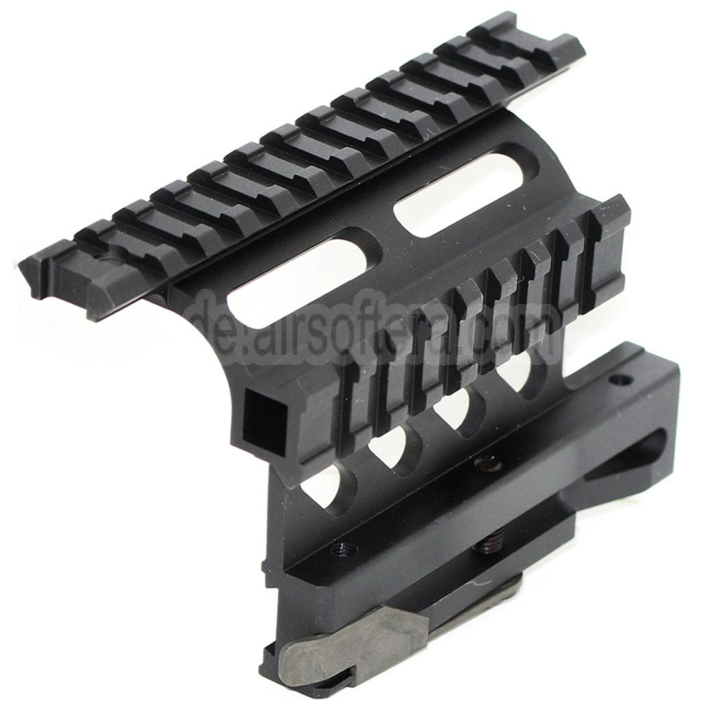 AirsoftEra 20mm Picatinny Schienen QD Seitenzielfernrohrmontage Geeignet für AK Serie AEG Gewehre Schwarz