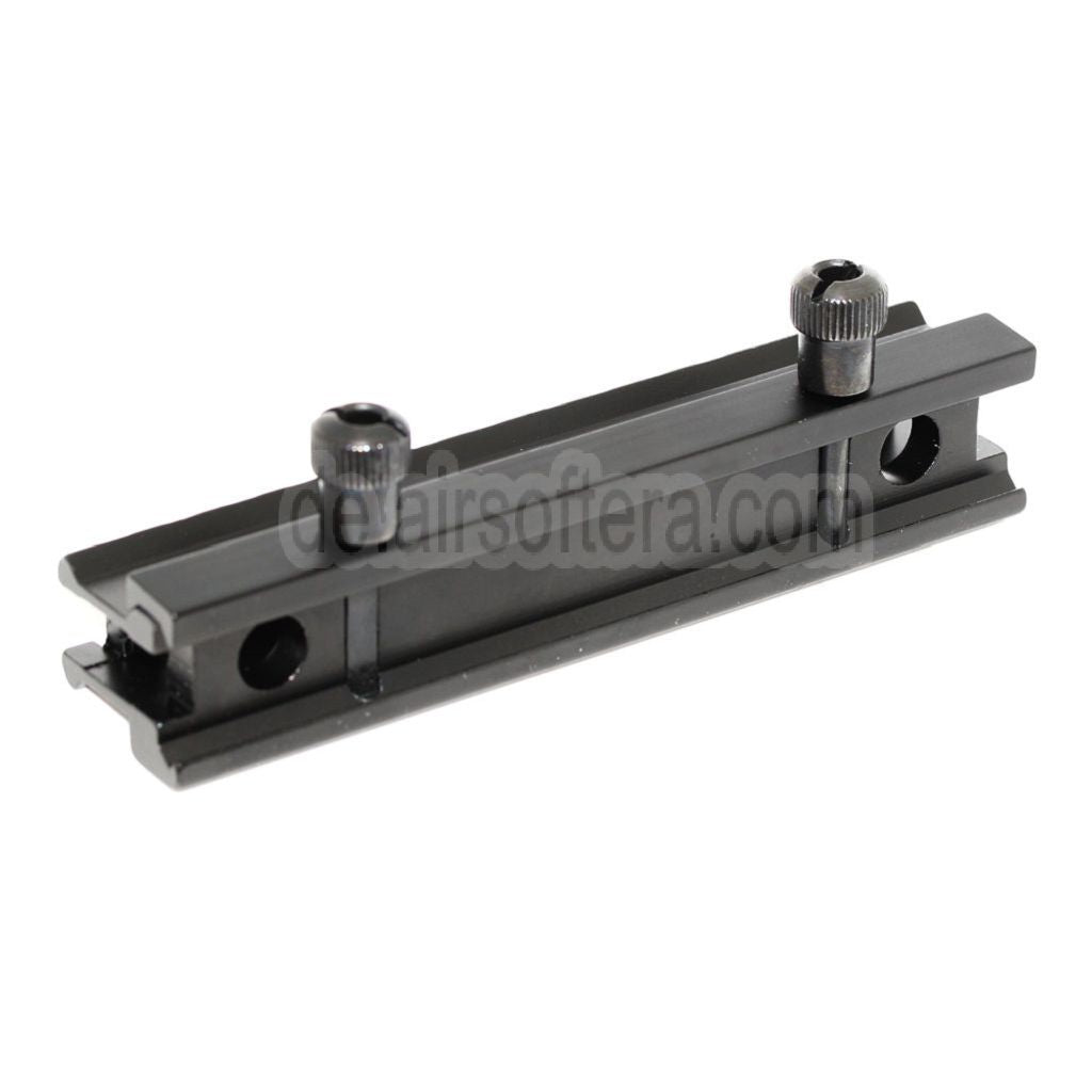 AirsoftEra 20mm 14-Slots 0.8 Zoll Durchsichtige Mini-Riser-Halterung Geeignet für 20mm Schienensystem Schwarz