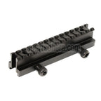 AirsoftEra 20mm 14-Slots 0.8 Zoll Durchsichtige Mini-Riser-Halterung Geeignet für 20mm Schienensystem Schwarz