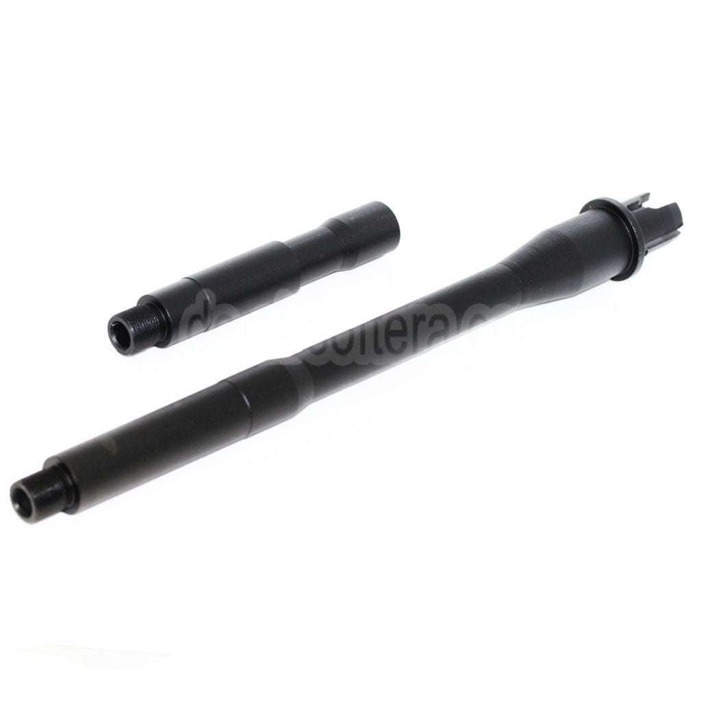 E&C 15 Zoll Aluminum CQB Außenlauf Verlängerungsrohr -14mm CCW Gegen den Uhrzeigersinn Geeignet für M4 M16 Serie AEG Gewehre Airsoft Schwarz