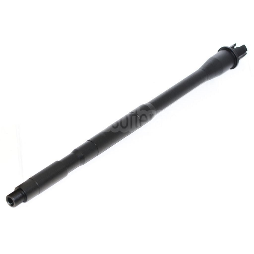 E&C 15 Zoll Aluminum CQB Außenlauf Verlängerungsrohr -14mm CCW Gegen den Uhrzeigersinn Geeignet für M4 M16 Serie AEG Gewehre Airsoft Schwarz