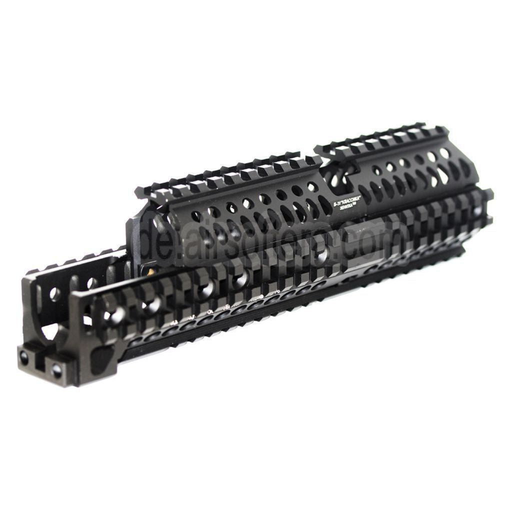 AirsoftEra 260mm CNC Aluminum Zen Stil Handschutz Schienen System Geeignet für GHK LCT Tokyo Marui E&L CYMA AK Serie AEG Gewehre Schwarz