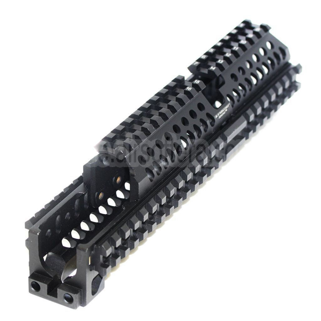 AirsoftEra 260mm CNC Aluminum Zen Stil Handschutz Schienen System Geeignet für GHK LCT Tokyo Marui E&L CYMA AK Serie AEG Gewehre Schwarz