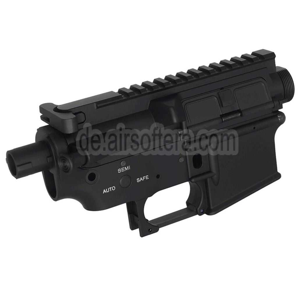 E&C Marine M4A1 Metallgehäuse Empfänger Set (Eingraviertes Logo) geeignet für E&C Tokyo Marui M4 M16 Serie AEG Gewehre Airsoft Schwarz
