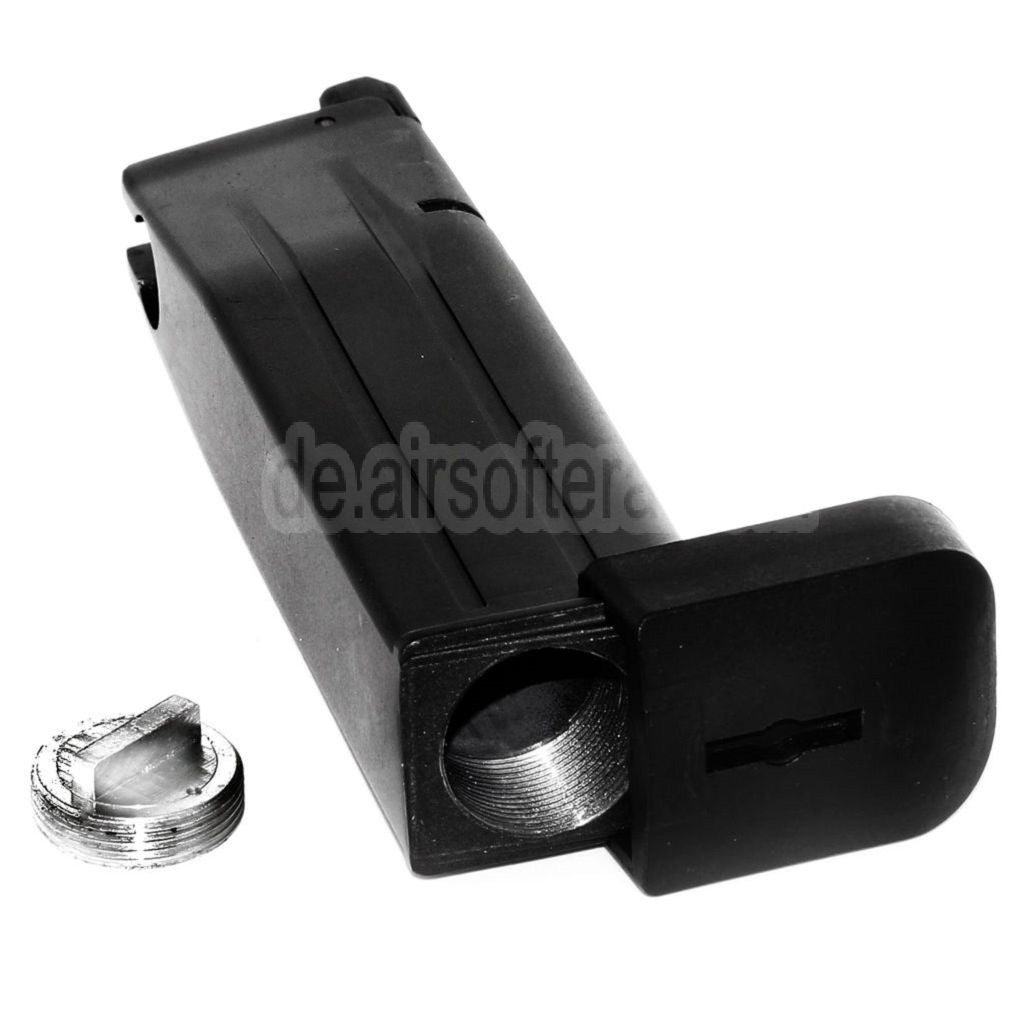 AirsoftEra 30rd Co2 Magazin Geeignet für Hi-Capa Serie GBB Pistolen Schwarz
