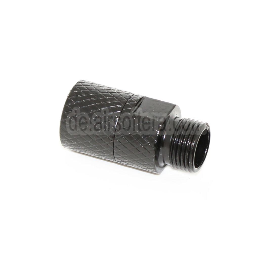 AirsoftEra Laufschalldämpfer Kompensatoradapter (-12mm CCW bis -14mm CCW) mit Schraubenschlüssel Geeignet für Tokyo Marui G17 Serie Pistolen