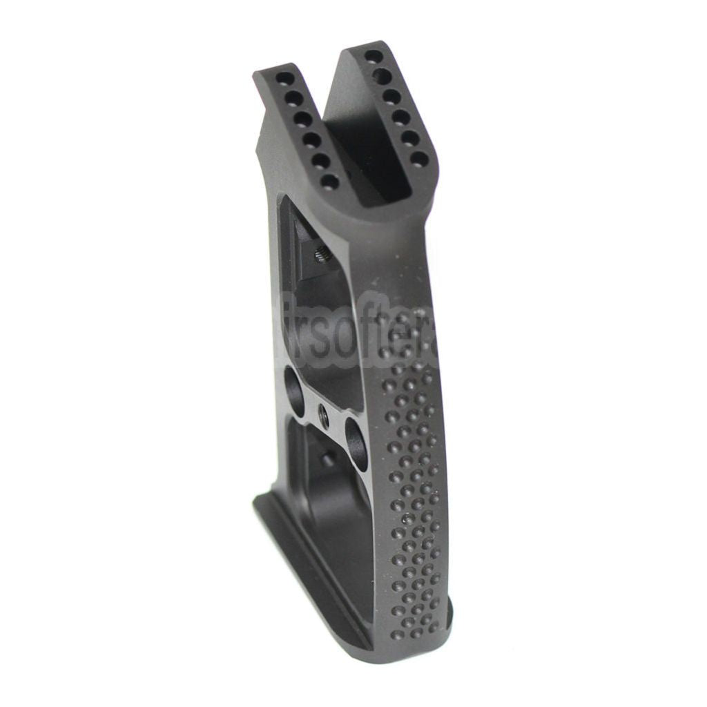 5KU Aluminium Pistolengriff (Ball / Edge / Knurly) geeignet für M4 M16 Serie GBB Gewehre Airsoft Schwarz