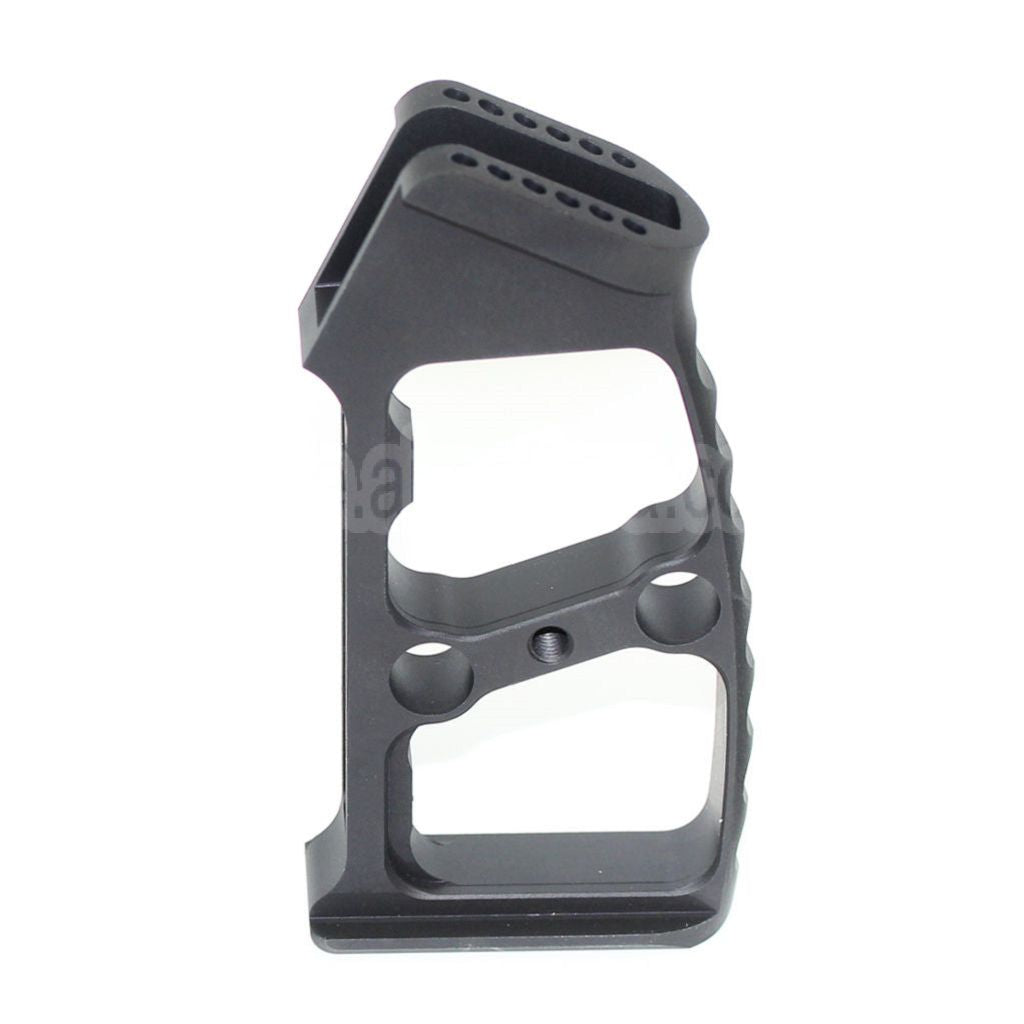 5KU Aluminium Pistolengriff (Ball / Edge / Knurly) geeignet für M4 M16 Serie GBB Gewehre Airsoft Schwarz