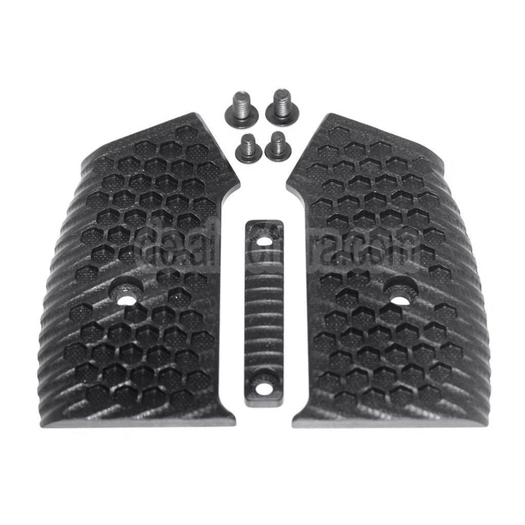 5KU Aluminium Pistolengriffabdeckung geeignet für M4 M16 Serie GBB Gewehre Airsoft Schwarz