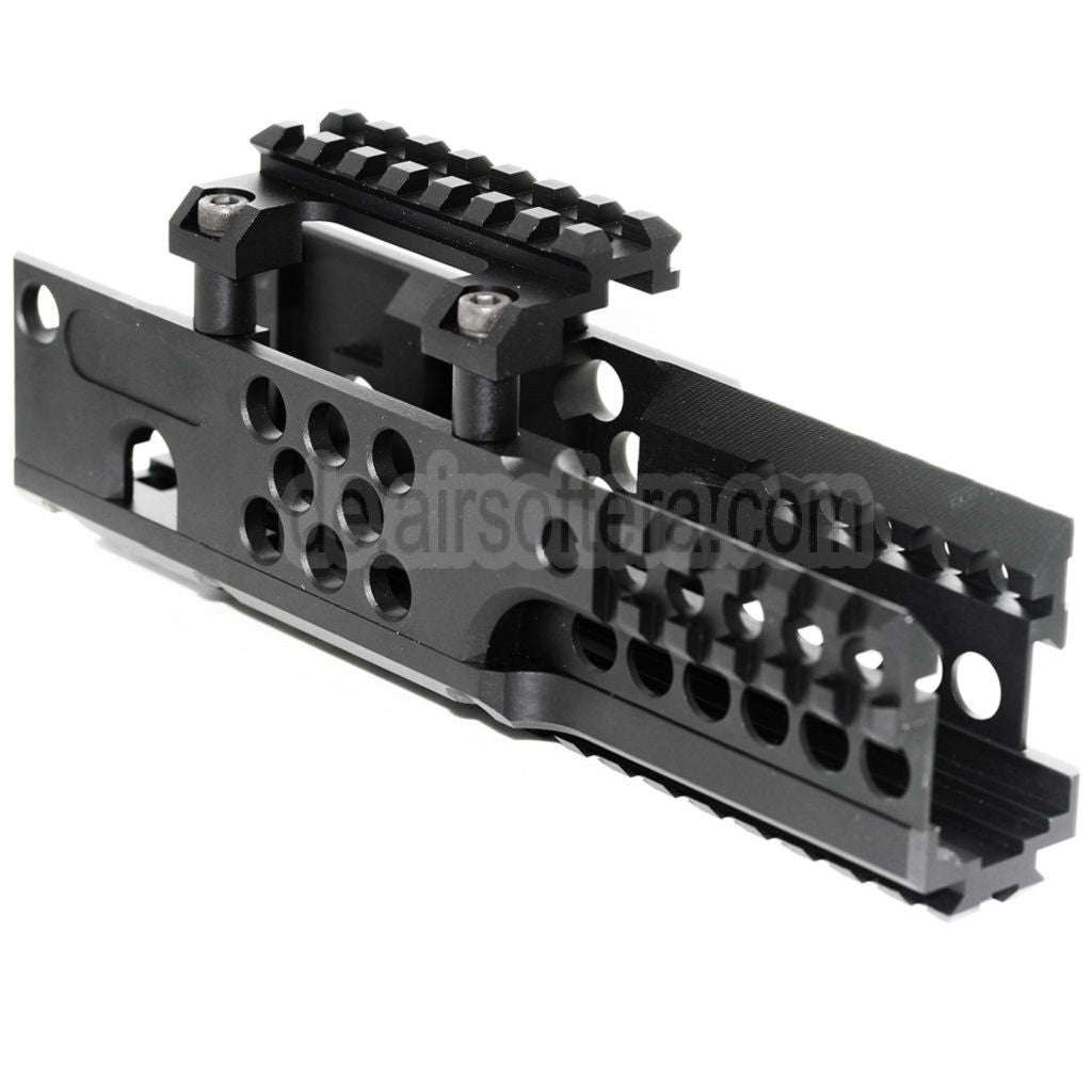 AirsoftEra 206mm CNC Aluminum RIS RAS Handschutz Schienen System Geeignet für A&K PKM AEG Gewehre Schwarz