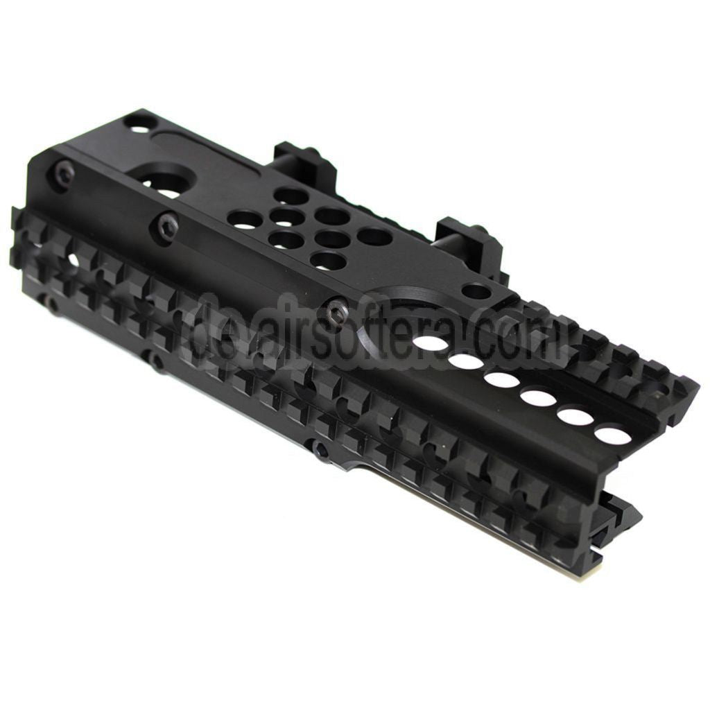AirsoftEra 206mm CNC Aluminum RIS RAS Handschutz Schienen System Geeignet für A&K PKM AEG Gewehre Schwarz