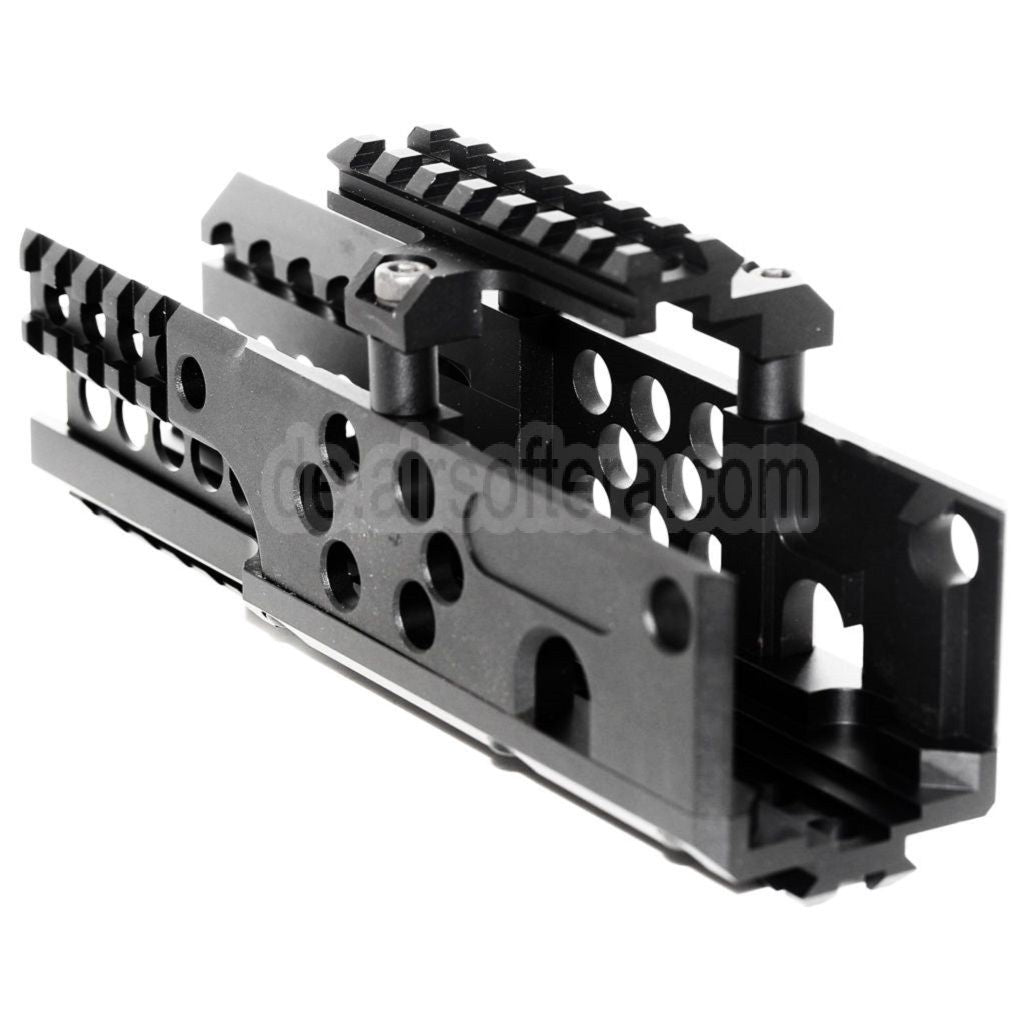 AirsoftEra 206mm CNC Aluminum RIS RAS Handschutz Schienen System Geeignet für A&K PKM AEG Gewehre Schwarz