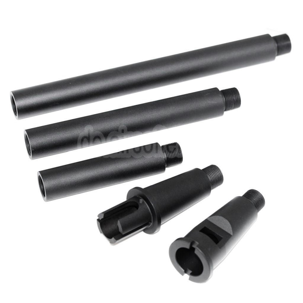 AirsoftEra Aluminium M4A1 4-Segments Metall Äußeres Lauf -14mm CCW Gegen den Uhrzeigersinn Geeignet für M4 M16 Serie AEG (18.125 Zoll) GBBR(17.25 Zoll) Gewehre