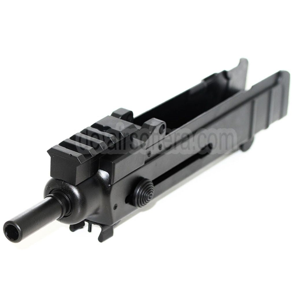 AirsoftEra Oberkörper Empfängerrahmen mit Außenlauf und 4-Slot Schiene Geeignet für WELL R2 Jing Gong JG Tokyo Marui VZ61 Scorpion AEP AEG Gewehre