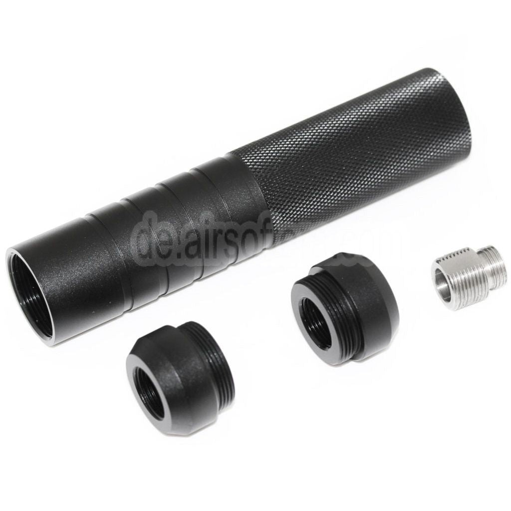 AirsoftEra 146mm 5.75 Zoll Noise Damping Bowl Schalldämpfer Laufverlängerungsrohr +/-14mm CW/CCW Gewinde Lauf Airsoft