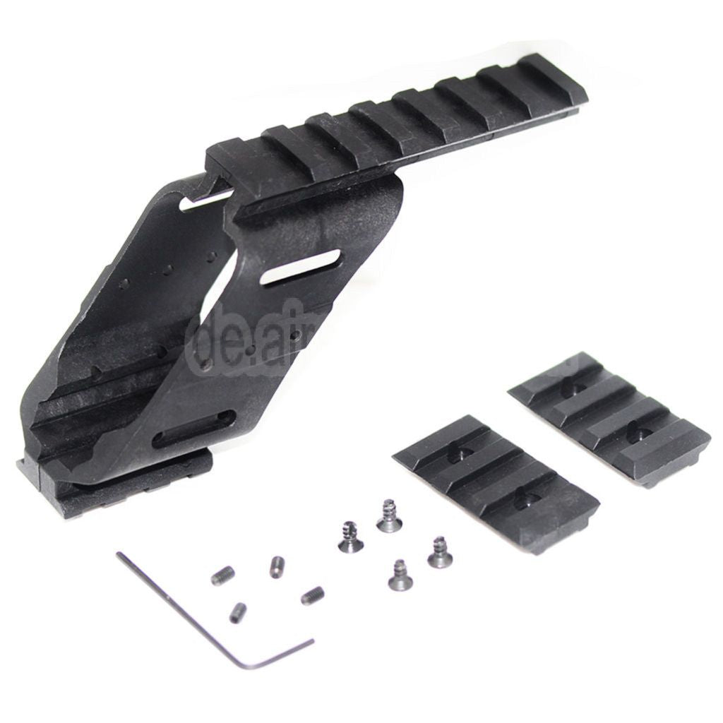AirsoftEra 20mm Weaver Schienen Zielfernrohrmontage Basis Geeignet für WE KSC Tanaka Tokyo Marui G17 G18C Serie Pistolen Schwarz
