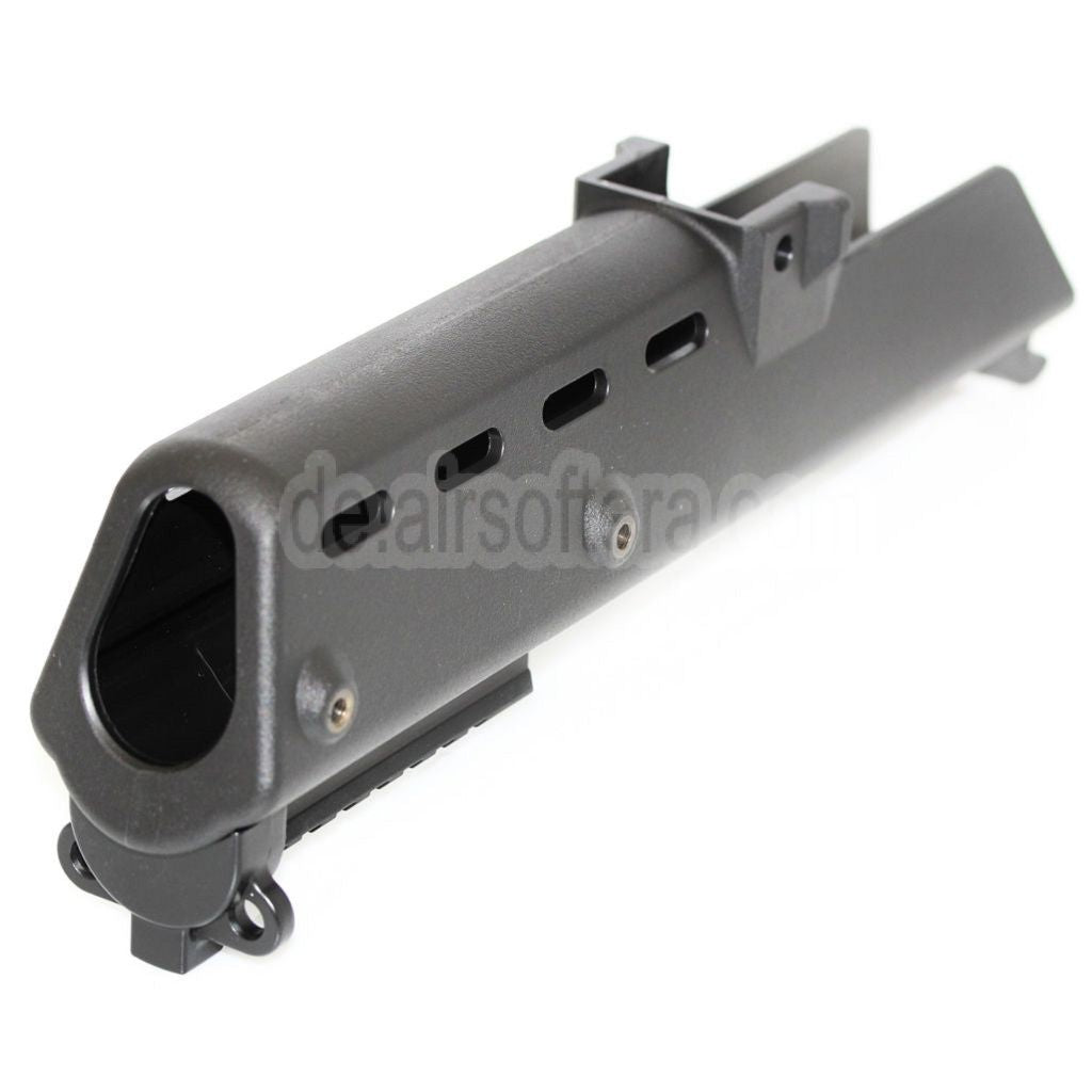 Golden Eagle Polymer 280mm Handschutz mit 20mm Bodenschiene Geeignet für Golden Eagle Jing Gong JG G36 Serie AEG Gewehre Airsoft Schwarz