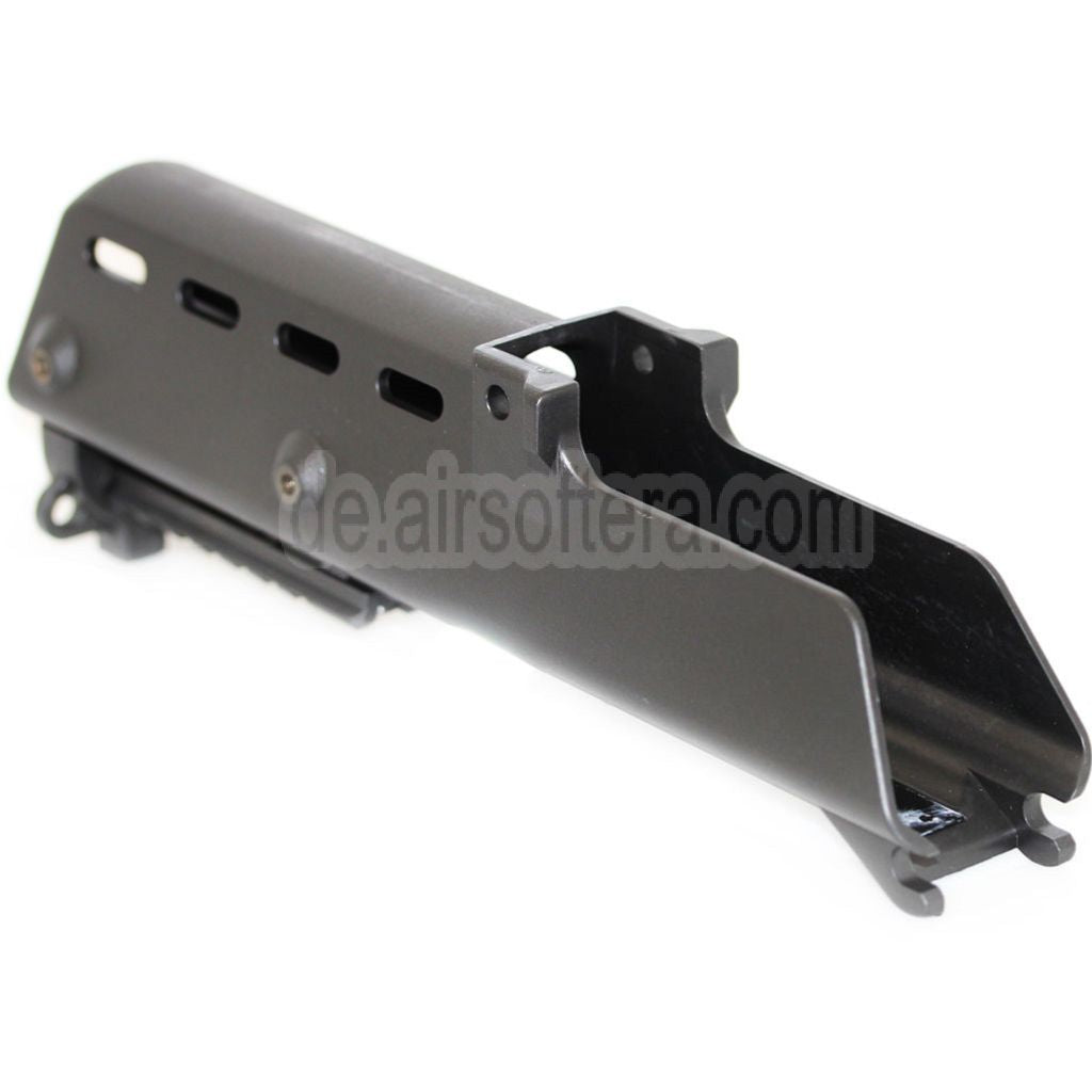Golden Eagle Polymer 280mm Handschutz mit 20mm Bodenschiene Geeignet für Golden Eagle Jing Gong JG G36 Serie AEG Gewehre Airsoft Schwarz
