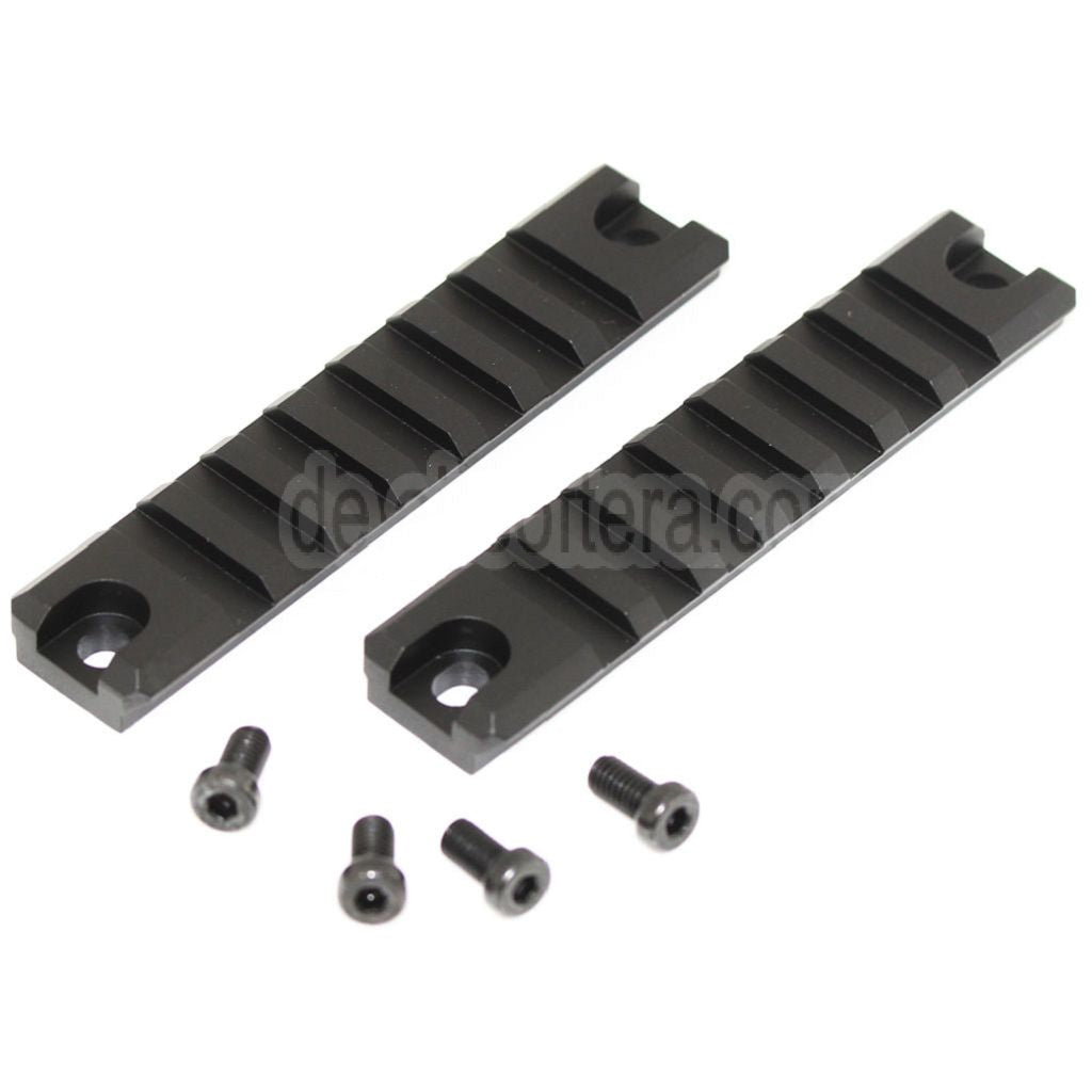 Golden Eagle 2 Stück 98mm R4 7-Slots 20mm Schiene Geeignet für JG Jing Gong CYMA Golden Eagle Tokyo Marui G36 Serie AEG Gewehre Airsoft Schwarz