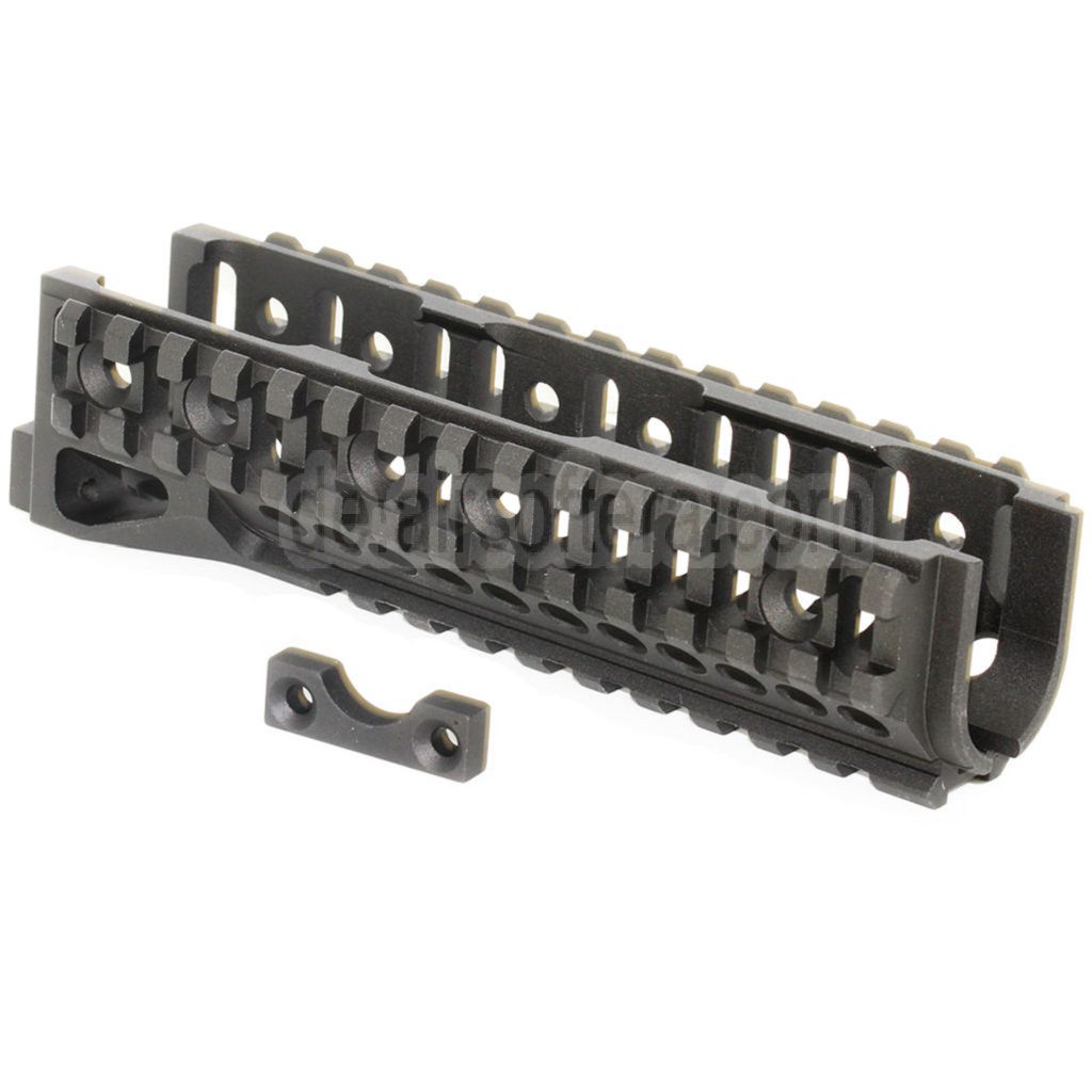 5KU CNC 160mm B-10M Stil Untere Handschutz Schienen System Geeignet für AK Serie AEG GBB Gewehre Airsoft Schwarz